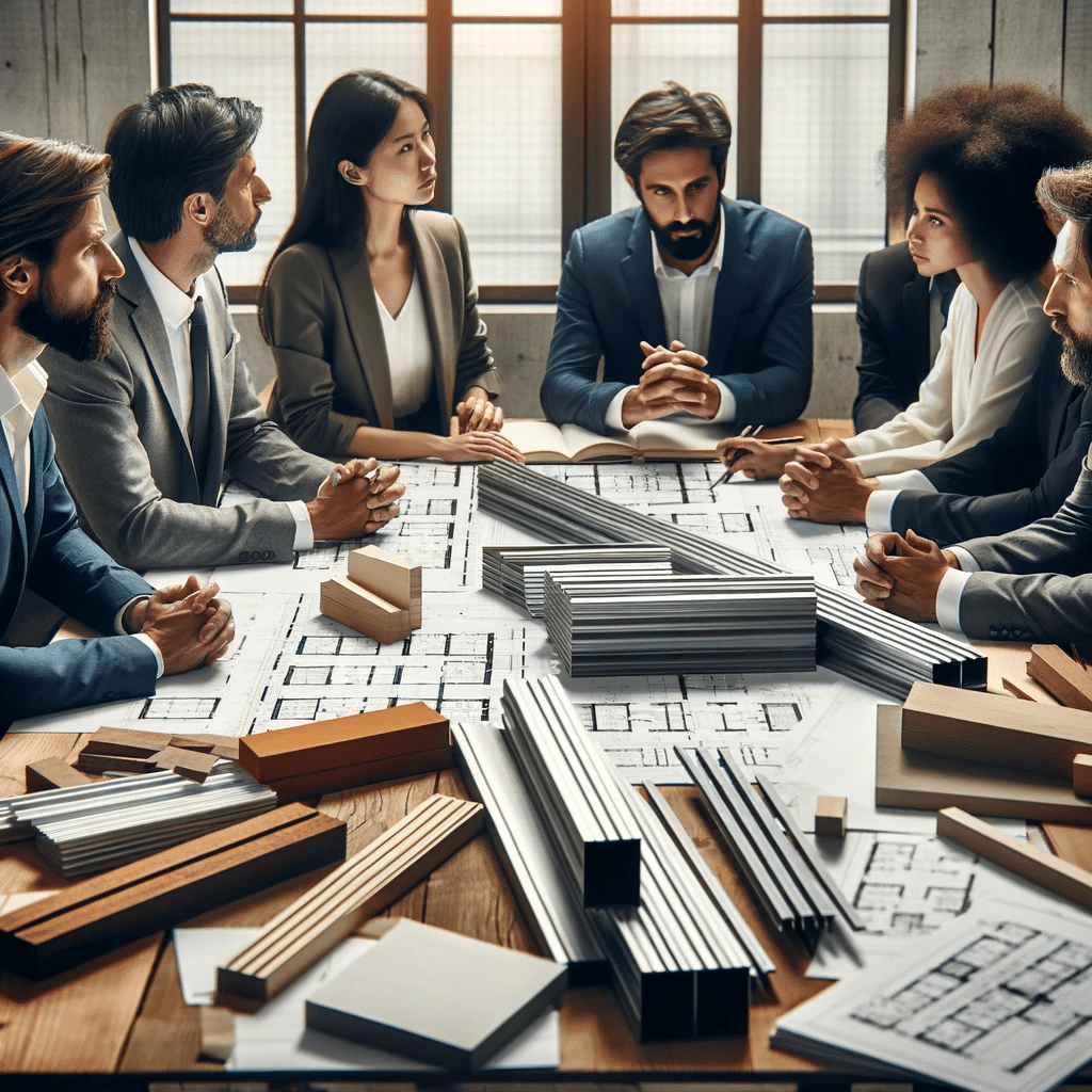 Profesionales eligiendo materiales de construcción | Acrilfrasa