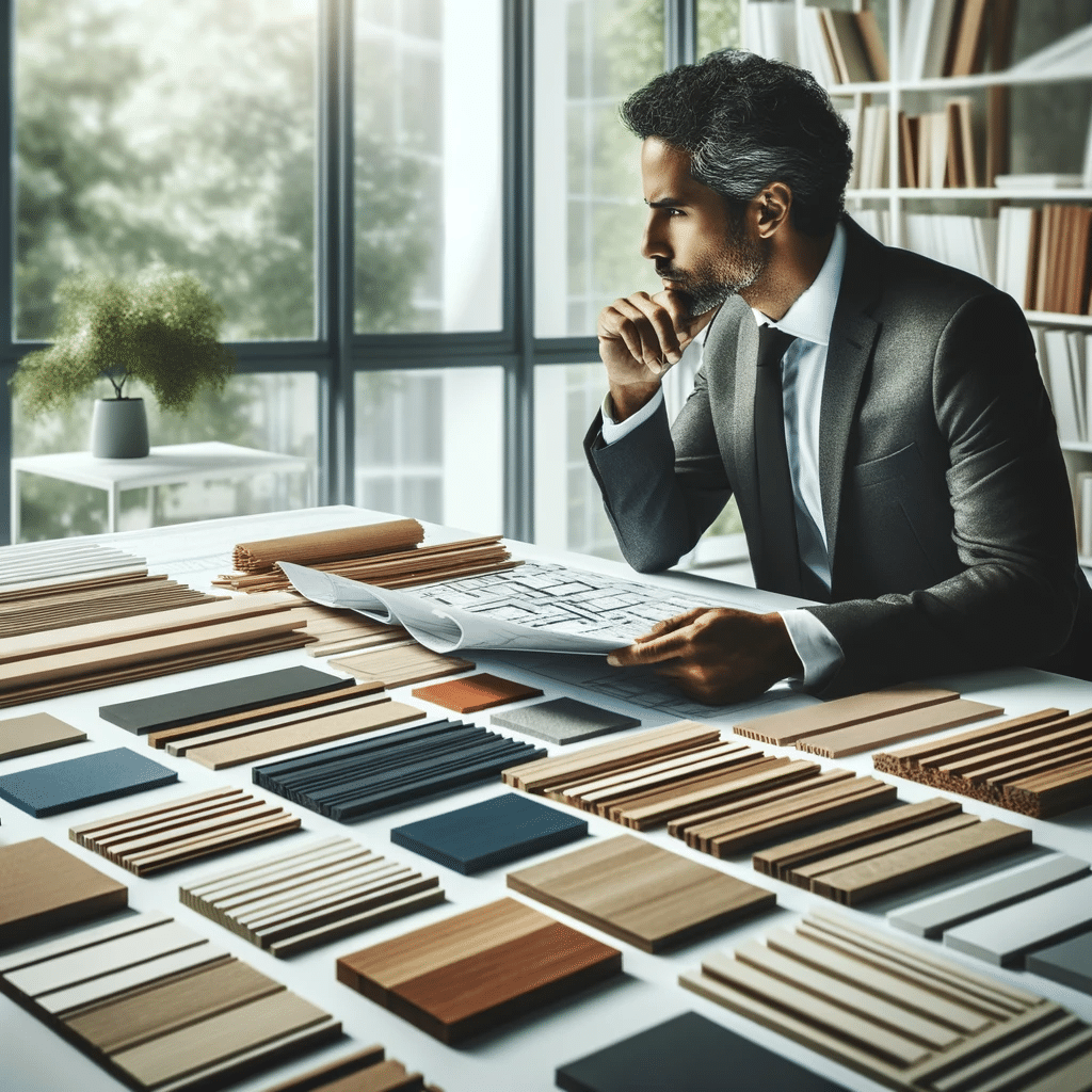 Arquitecto seleccionando materiales sostenibles | Acrilfrasa