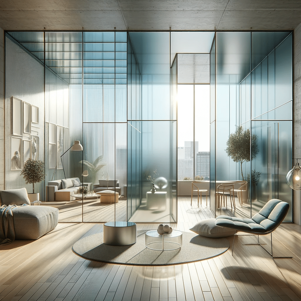 Paredes traslúcidas y muebles de policarbonato en diseño interior. Cerramientos de hogar con arquitectura de vidrio | Acrilfrasa.