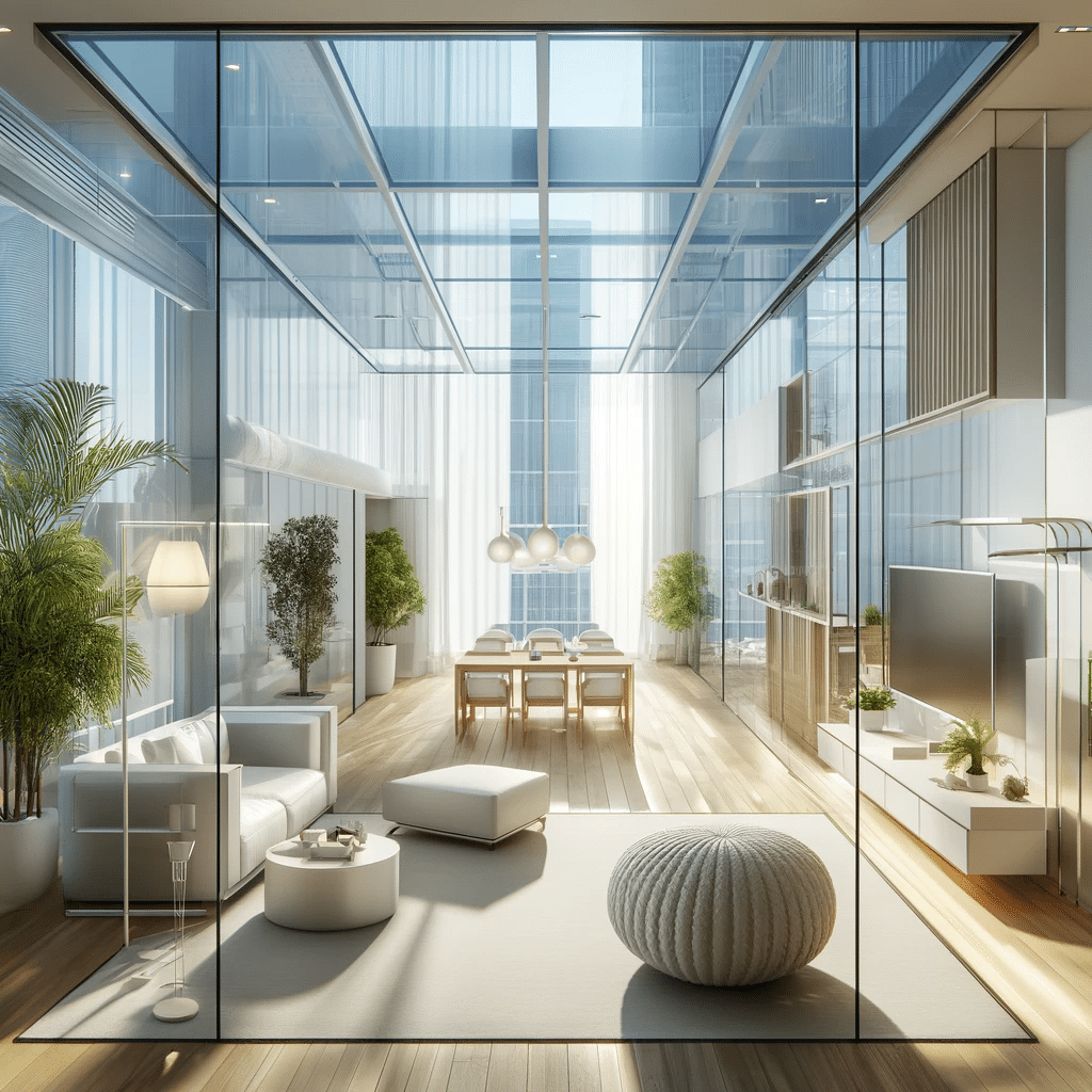 Paredes y puertas traslúcidas de policarbonato en diseño interior moderno. Convierte en una opción de oficina con translucidez y luz solar | Acrilfrasa.