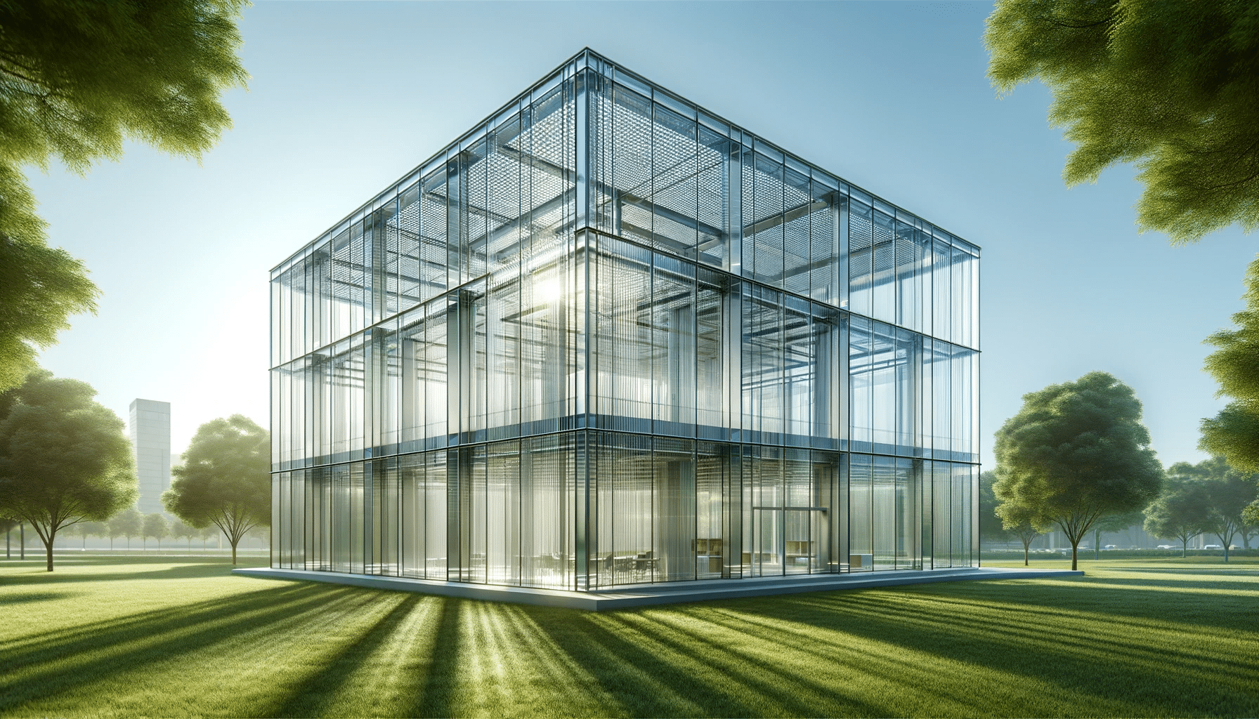 Fachada moderna de policarbonatos mostrando su resistencia y eficiencia energética. Beneficios del policarbonato en la renovación de edificios antiguos | Acrilfrasa.