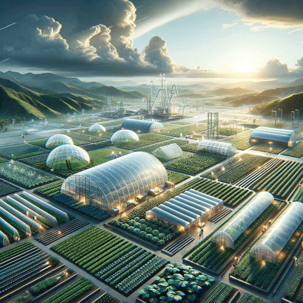 Granja moderna con estructuras de policarbonato | Acrilfrasa.