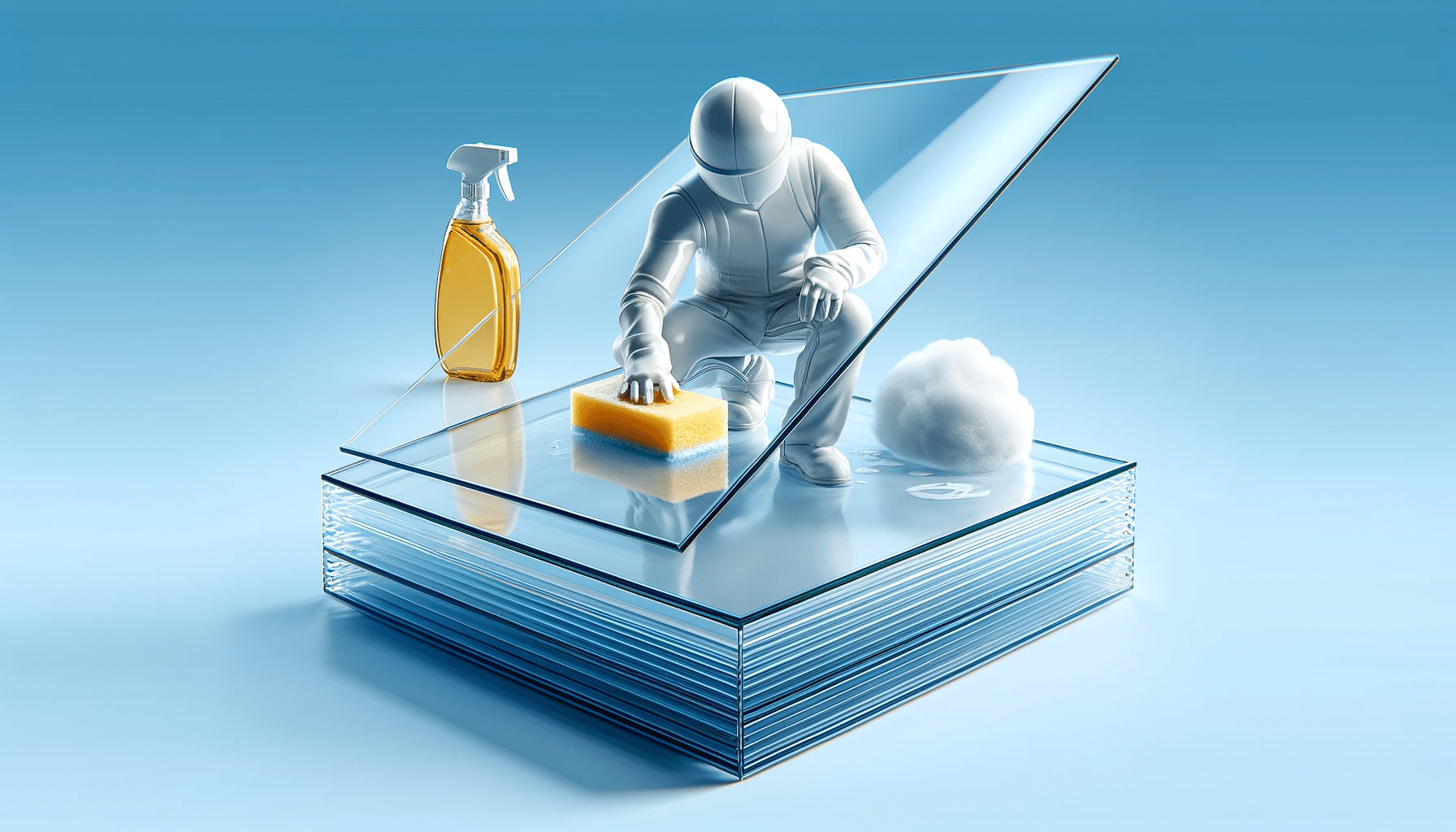 Limpieza de láminas de policarbonatos con esponja y agua jabonosa para mayor durabilidad | Acrilfrasa.