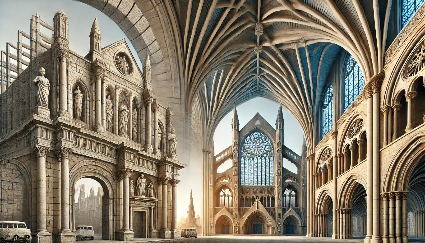 Evolución de los abovedados desde el arco romano hasta la catedral gótica. Techos de bóveda en comedor o habitación con hormigón armado | Acrilfrasa