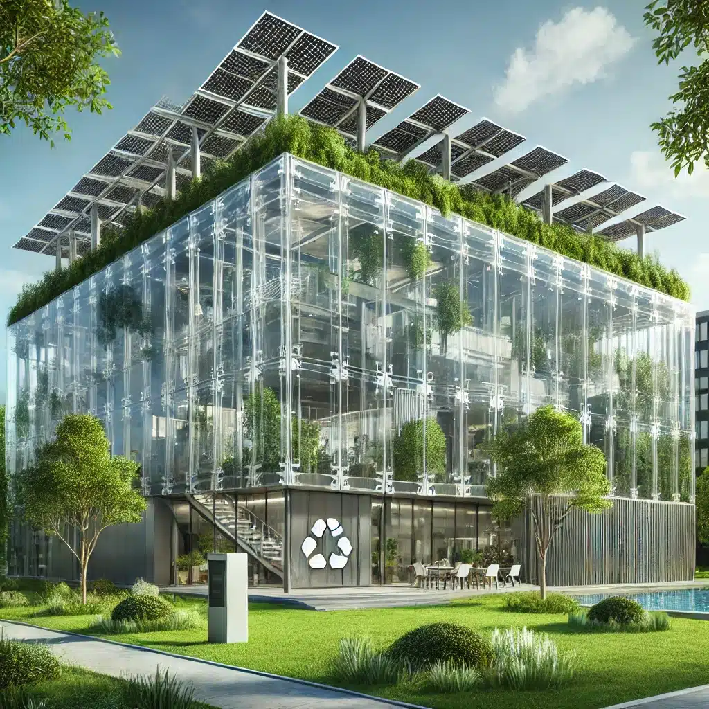 Edificio moderno y sostenible con paneles de policarbonato | Acrilfrasa