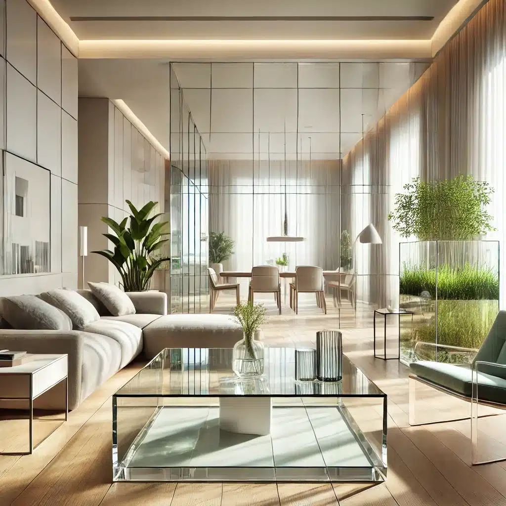 Sala moderna con elementos de acrílico y luz natural | Acrilfrasa