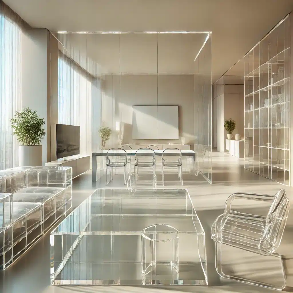 Interior moderno con muebles acrílicos y luz natural | Acrilfrasa