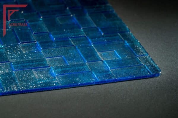 Plástico Dominó Azul de 70 X 180 cm en 2.6mm