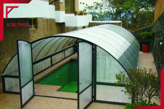 Estructura de policarbonato para alberca