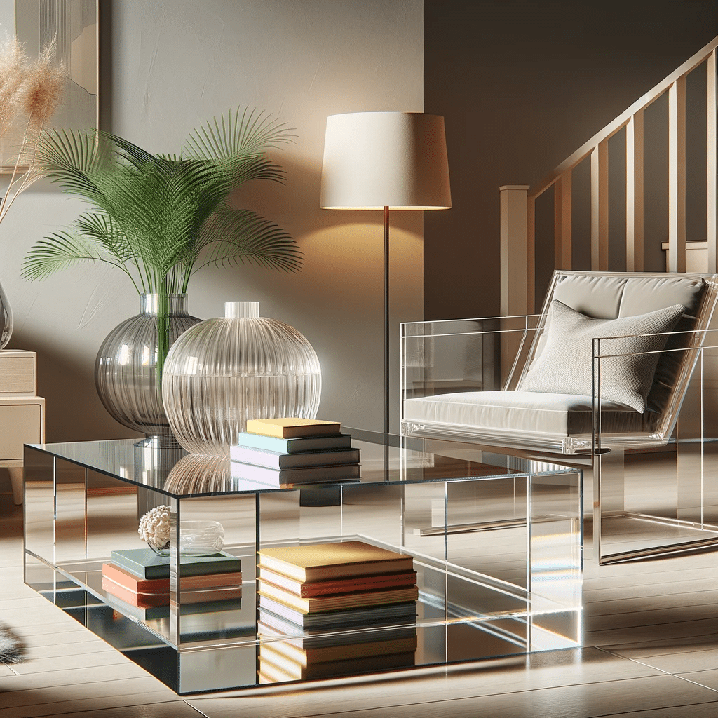 Sala de estar decorada con elementos de acrílico | Acrilfrasa