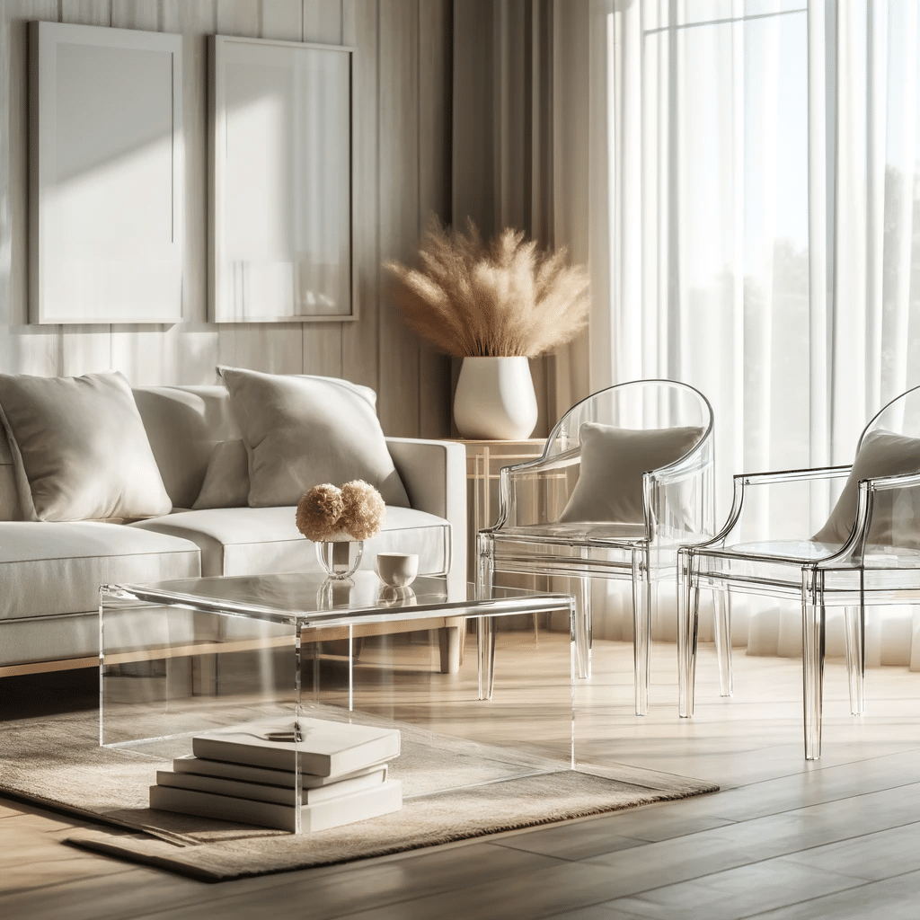 Sala moderna con muebles de acrílico | Acrilfrasa