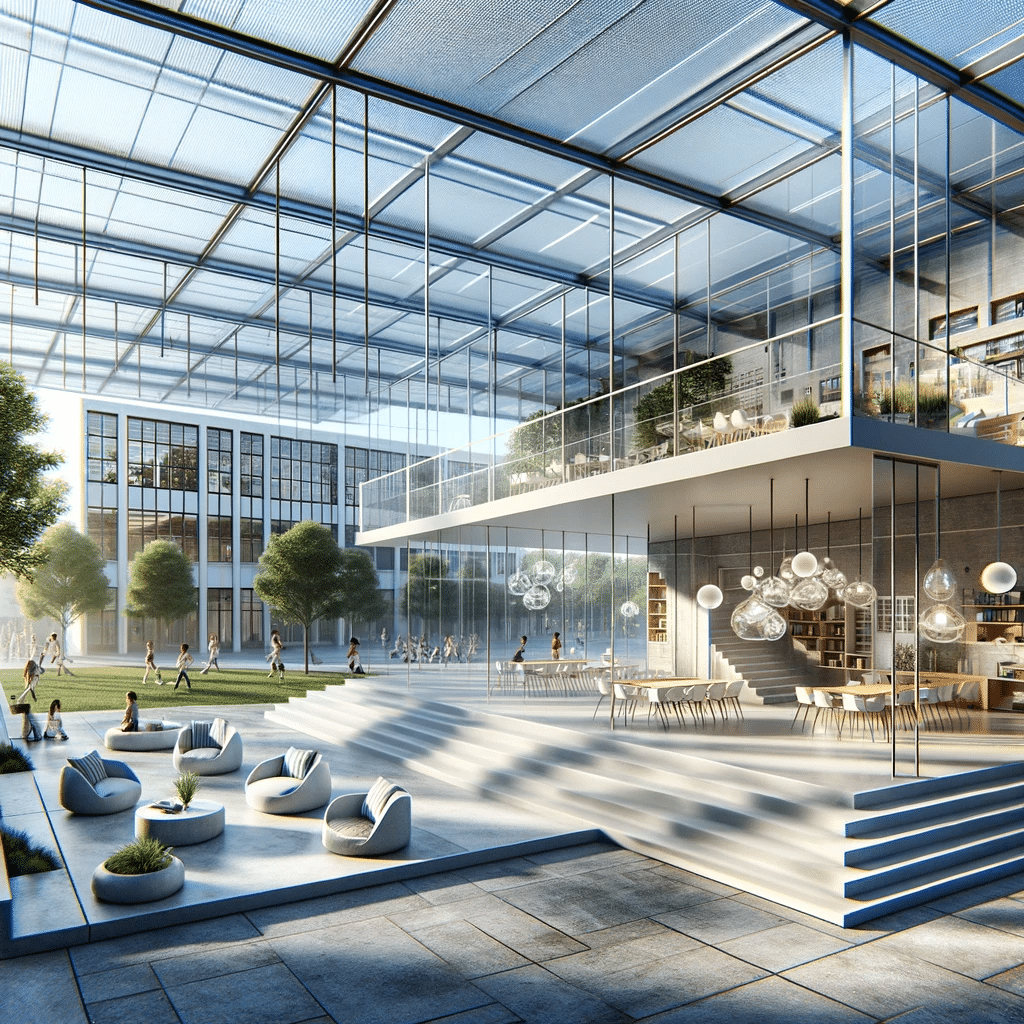 Usos de policarbonatos en exteriores e interiores. Materiales luz natural edificios convierte en una opción medida elementos fabricación forma rayos uv aluminio plástico impactos clientes hermann schnell | Acrilfrasa.