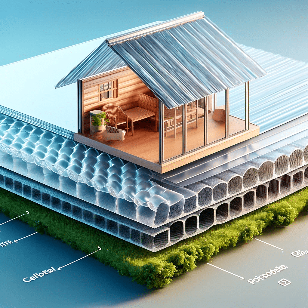 Tipos de policarbonato en techos: sólido, celular, corrugado. Planchas de aluminio y revestimiento. Hágalo usted mismo. | Acrilfrasa.