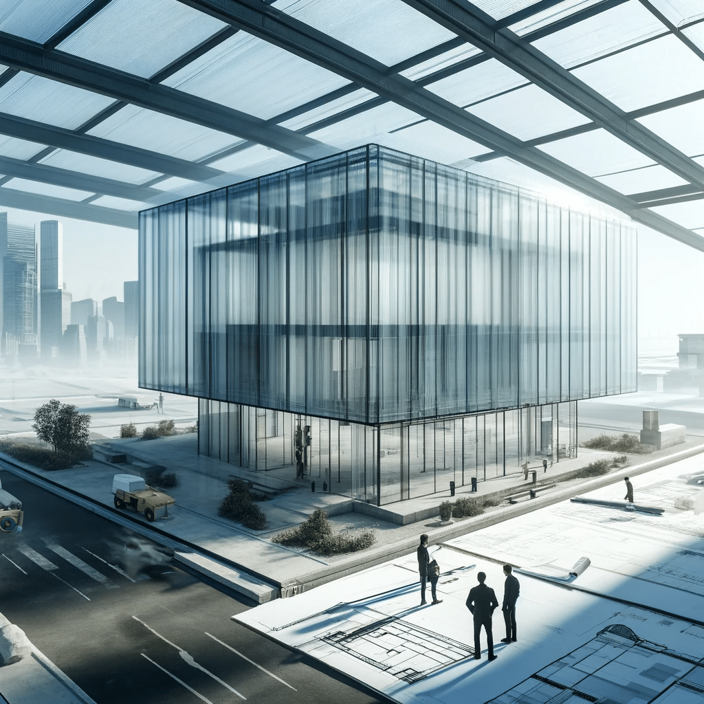 Construcción moderna con techo de policarbonatos | Acrilfrasa.