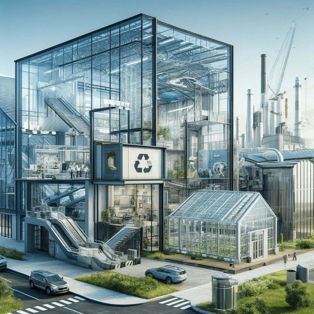 Collage de usos de policarbonatos en arquitectura | Acrilfrasa