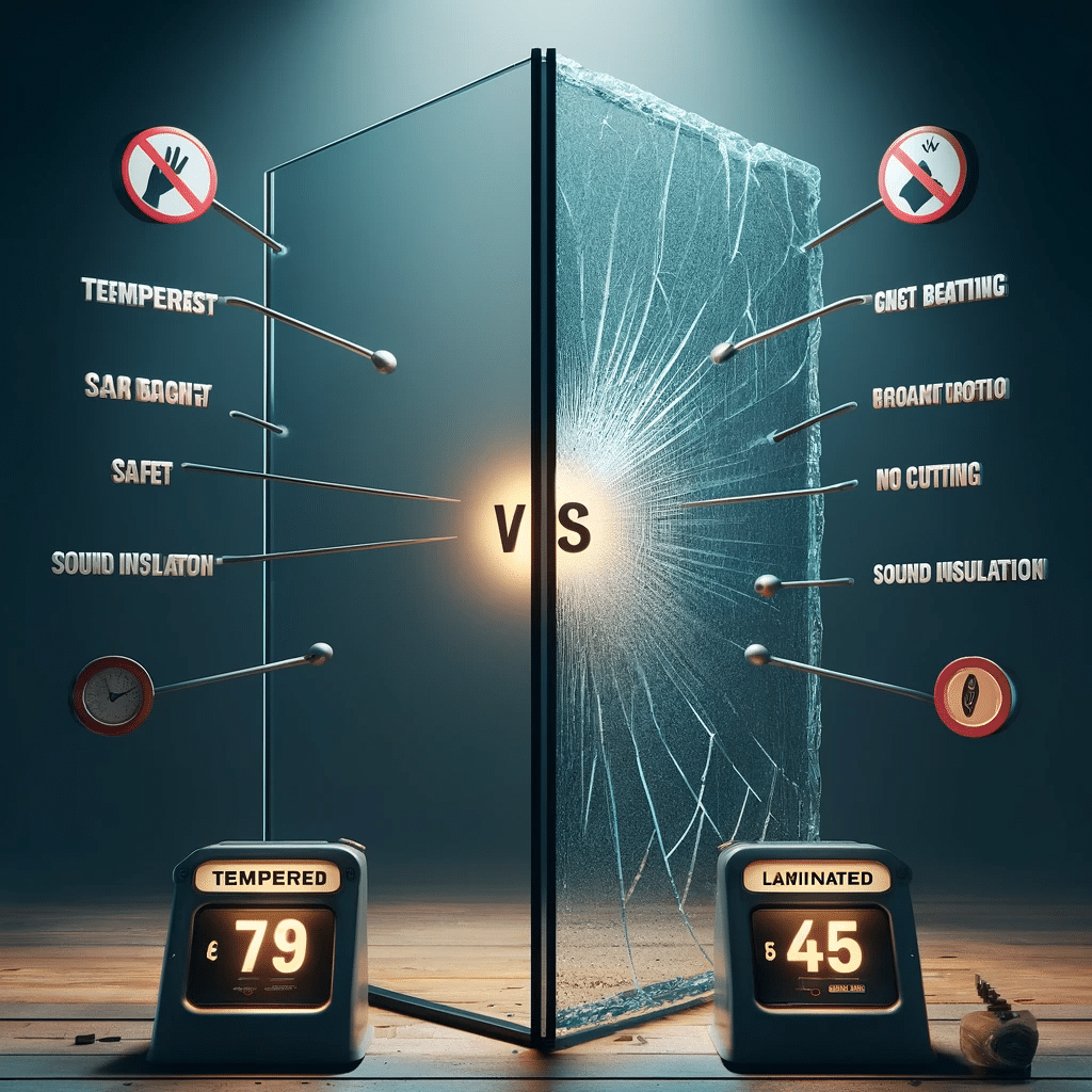 Comparativa de vidrio templado y laminado. Opciones de vidrios en caso de rotura para funciones del cristal. | Acrilfrasa