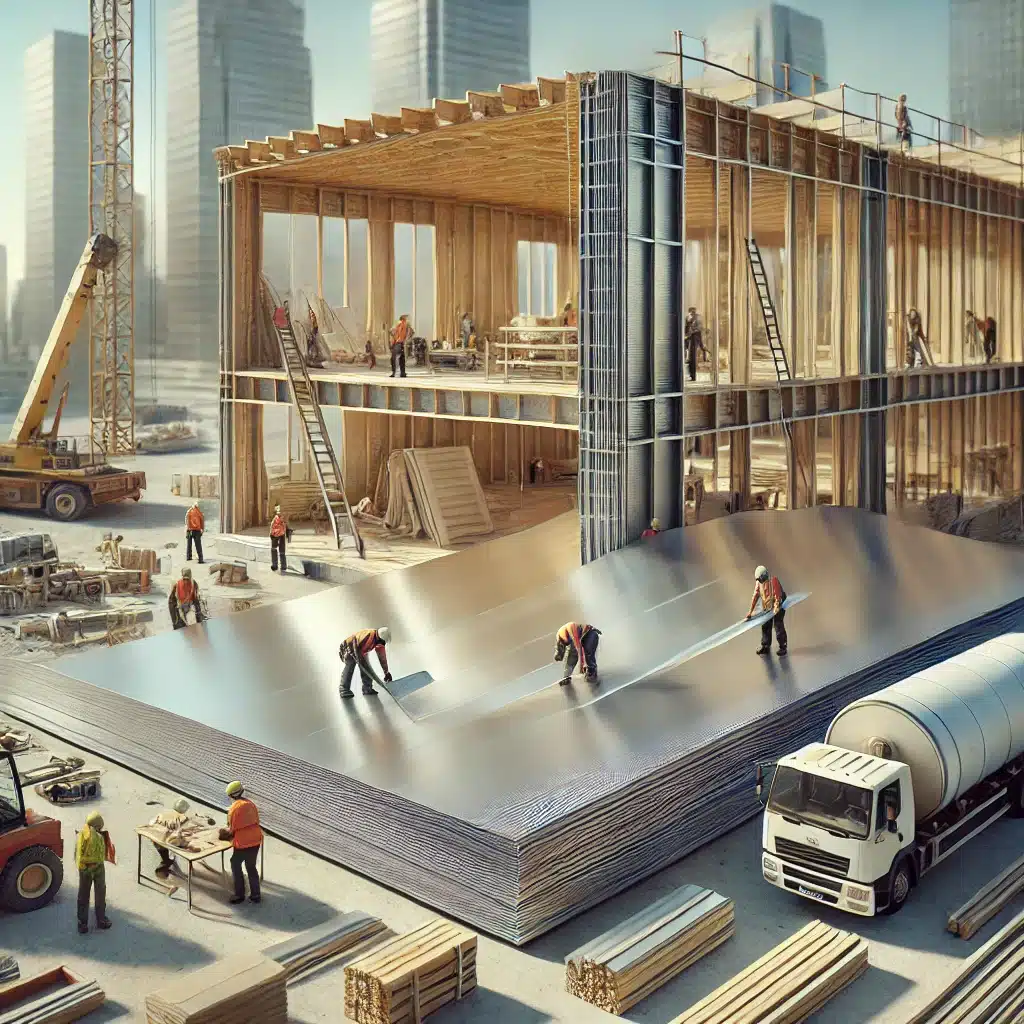 Instalación de lámina de policarbonatos celular en techo de construcción industrial. Policarbonato celular ventajas de comprar al mayoreo en 2024 | Acrilfrasa.