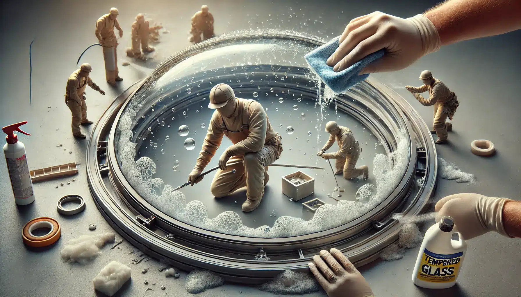 Mantenimiento de domo de vidrios templado: limpieza y revisión de juntas y sellos. | Acrilfrasa