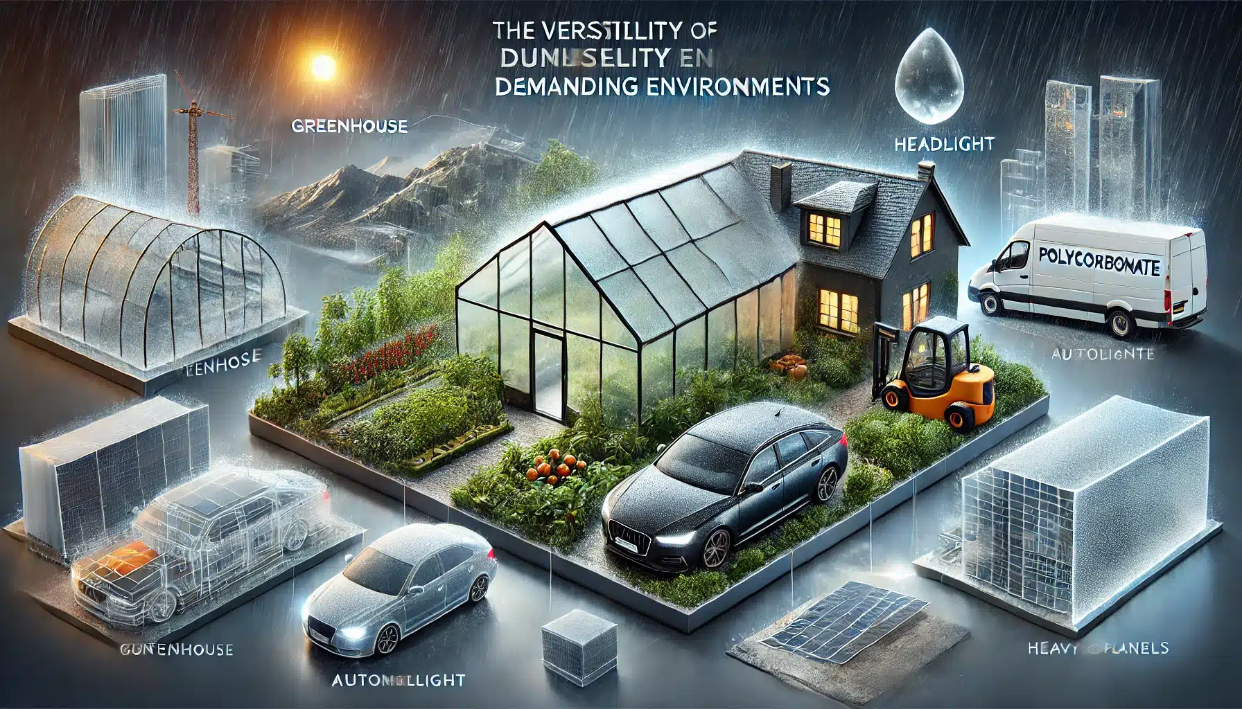 Aplicaciones del policarbonato en invernaderos, automóviles y construcciones. Paneles de placas de agricultura y plantas | Acrilfrasa.