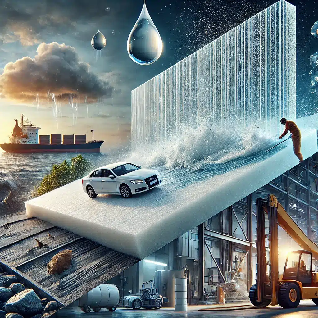 Panel de fibra de vidrio en un entorno exterior lluvioso y un entorno industrial resistente. Acero de teja para protección de luz y aspecto | Acrilfrasa