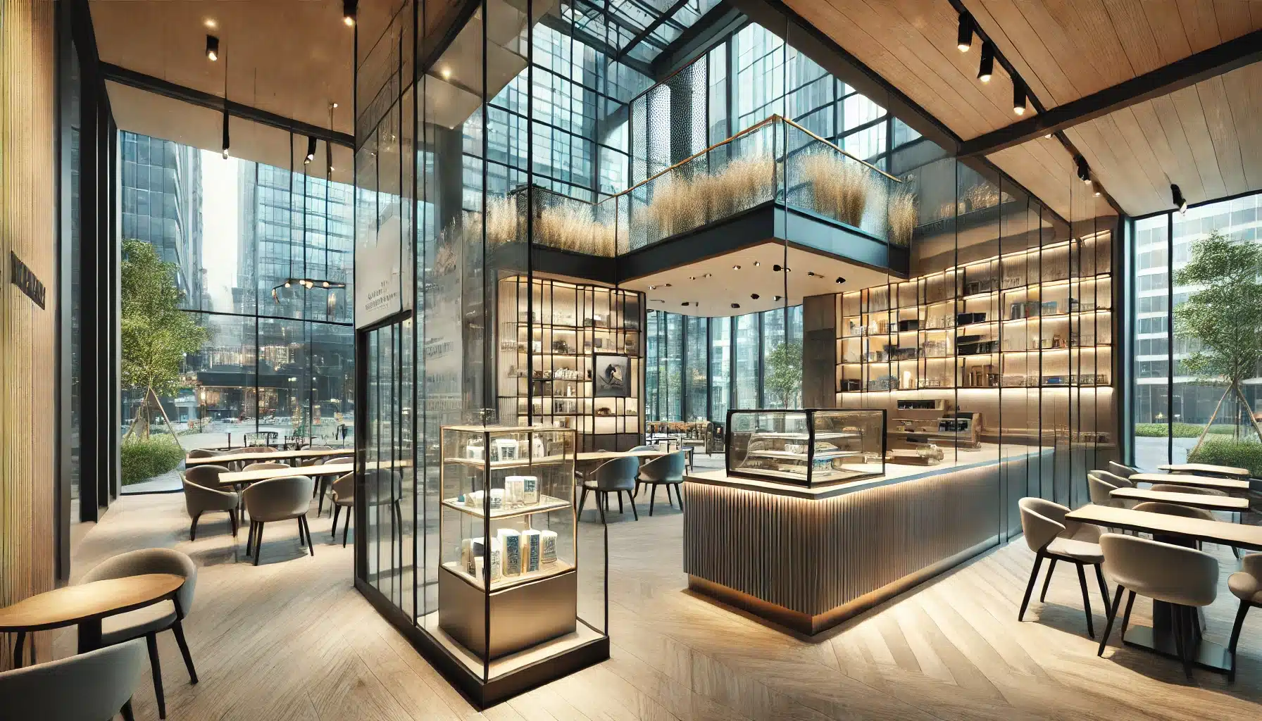 Espacio de negocios con vidrio templado en oficinas y comercios | Acrilfrasa