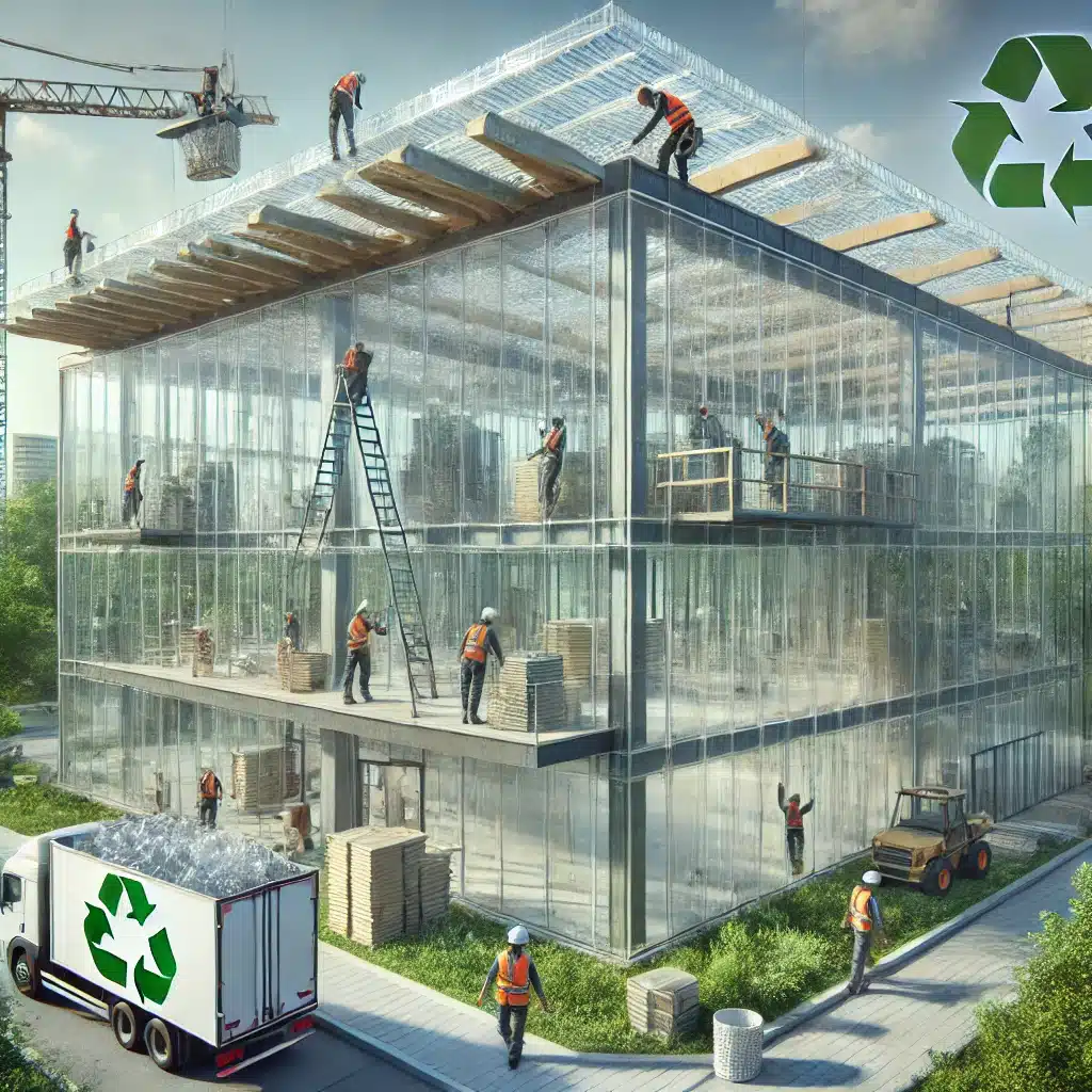 Proyecto de construcción con paneles de policarbonato reciclado | Acrilfrasa