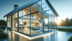 Hogar moderno con ventanas de vidrio templado para eficiencia | Acrilfrasa