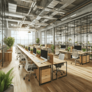 Espacio de coworking moderno y funcional | Acrilfrasa