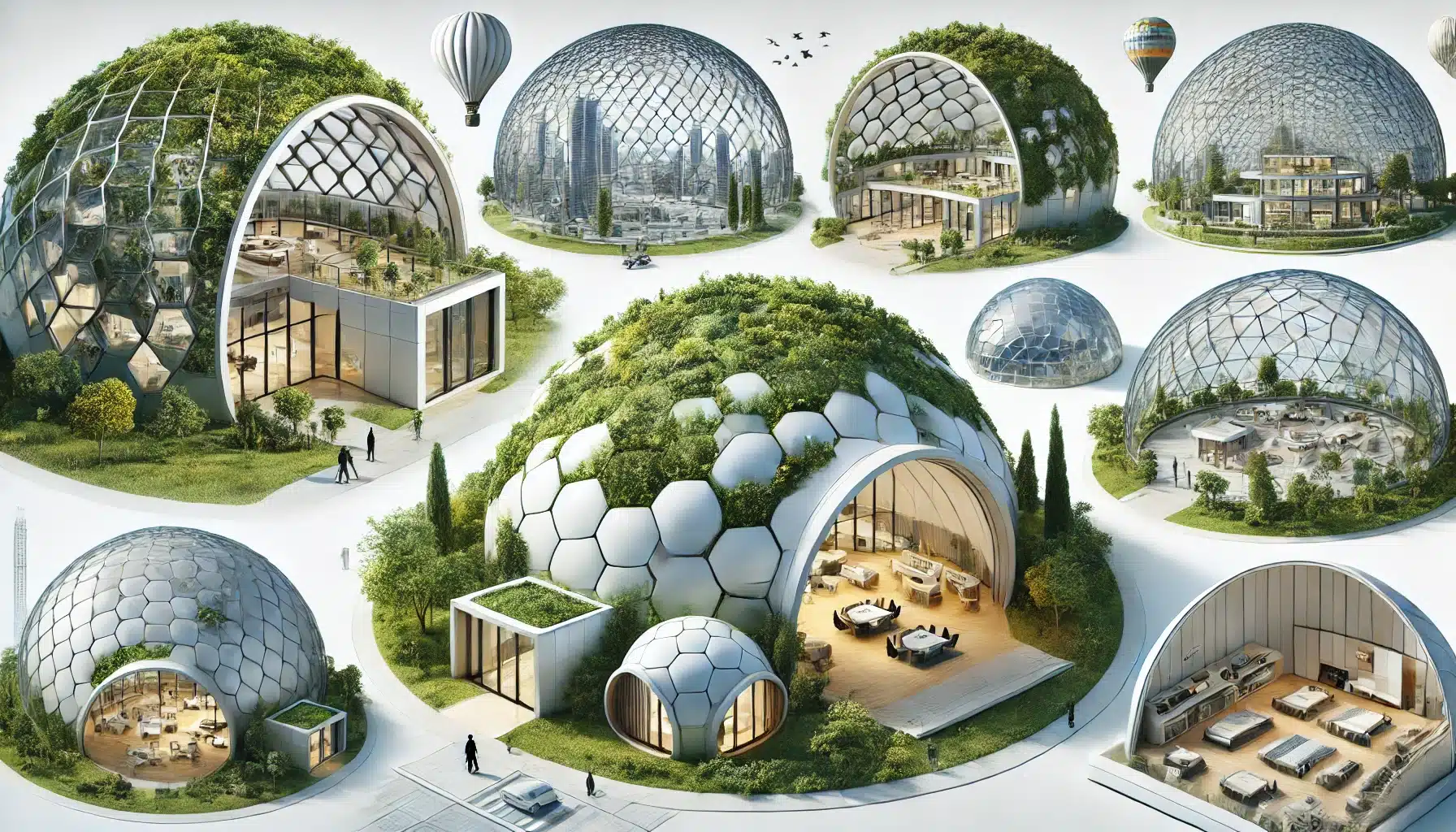 Domo moderno con diseños innovador, integrados con la naturaleza y espacios amplios. Casas con elementos de impacto ambiental y versatilidad | Acrilfrasa